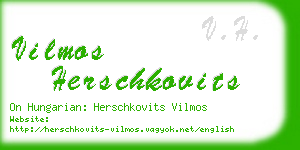 vilmos herschkovits business card